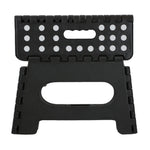 Load image into Gallery viewer, Home Basics Folding Stool with Non Slip Grip Dots and Carrying Handle, Black $10.00 EACH, CASE PACK OF 12
