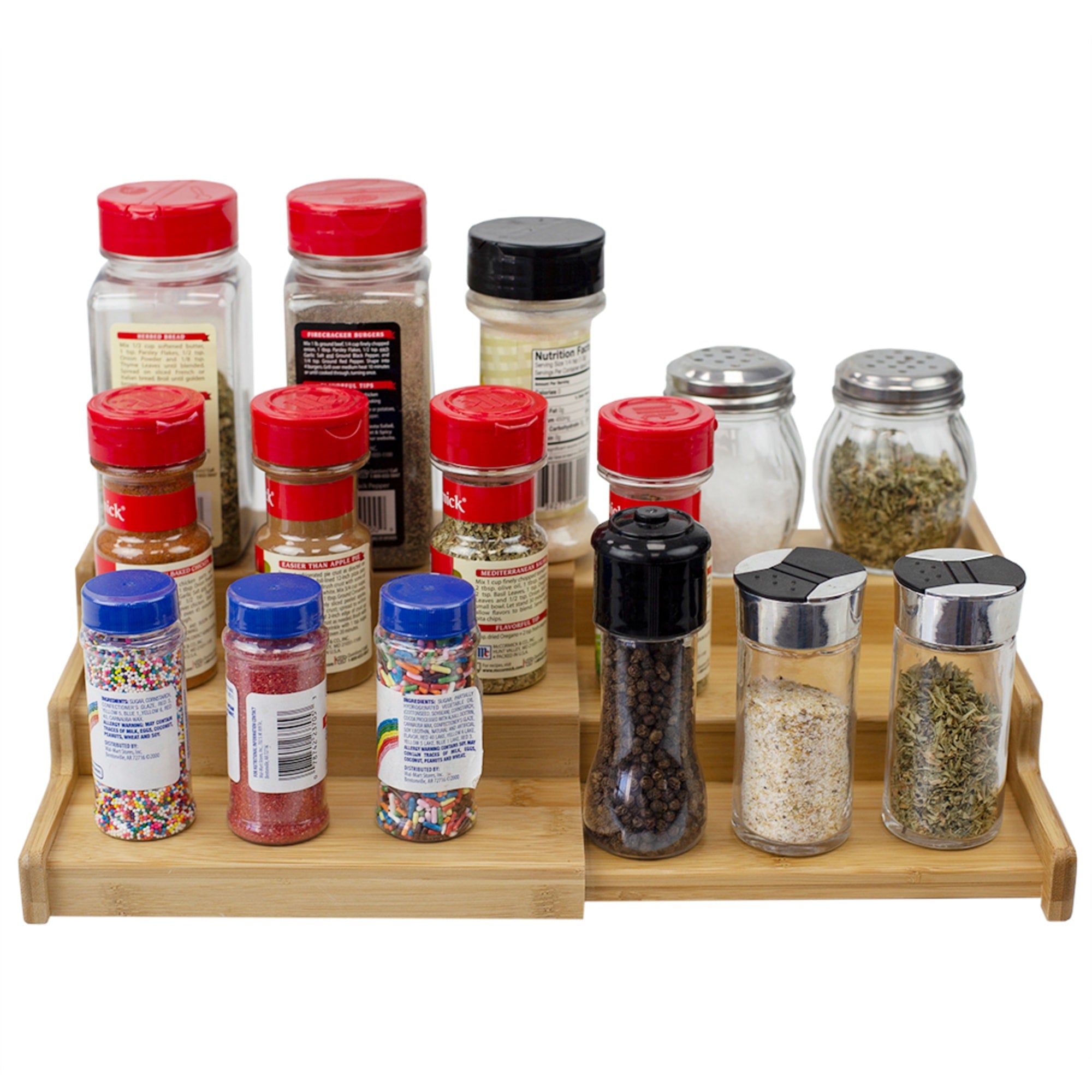 Home Basics Expandable 3 Tier Step Seasoning and Spice Organizer, Natural $10.00 EACH, CASE PACK OF 12