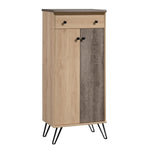 Load image into Gallery viewer, Home Basics 5 Tier Wide Shoe Cabinet with Drawer, Natural $120.00 EACH, CASE PACK OF 1
