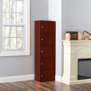 Home Basics 5  Cube Cabinet, Mahogany $70.00 EACH, CASE PACK OF 1