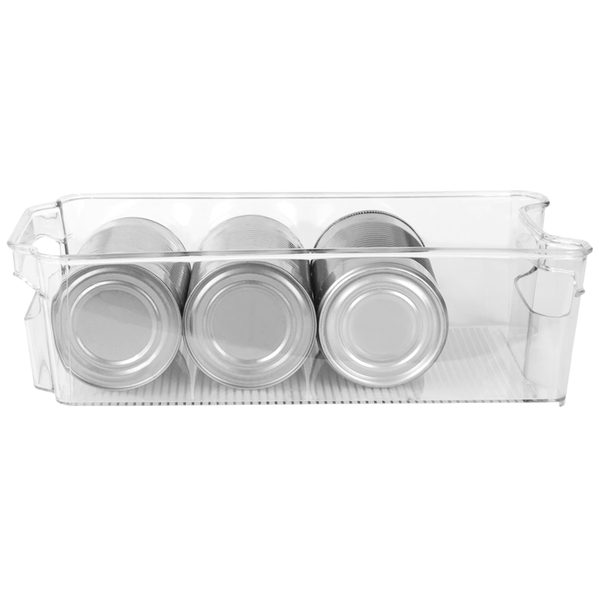 Home Basics Stackable Medium Plastic Fridge Pantry and Closet Organization Bin with Handles $3.00 EACH, CASE PACK OF 12