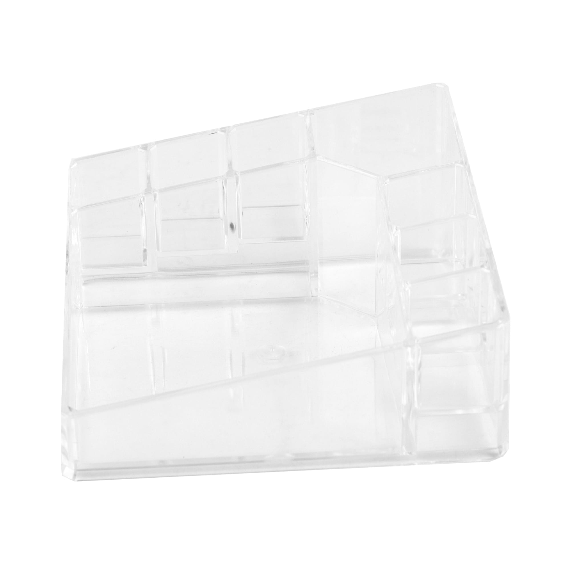 Home Basics Small Square Shatter-Resistant Plastic 8 Compartment Cosmetic Organizer, Clear $3.00 EACH, CASE PACK OF 12