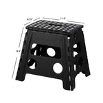 Load image into Gallery viewer, Home Basics Large Foldable Plastic Stool with Non-Slip Dots, Black $8.00 EACH, CASE PACK OF 12