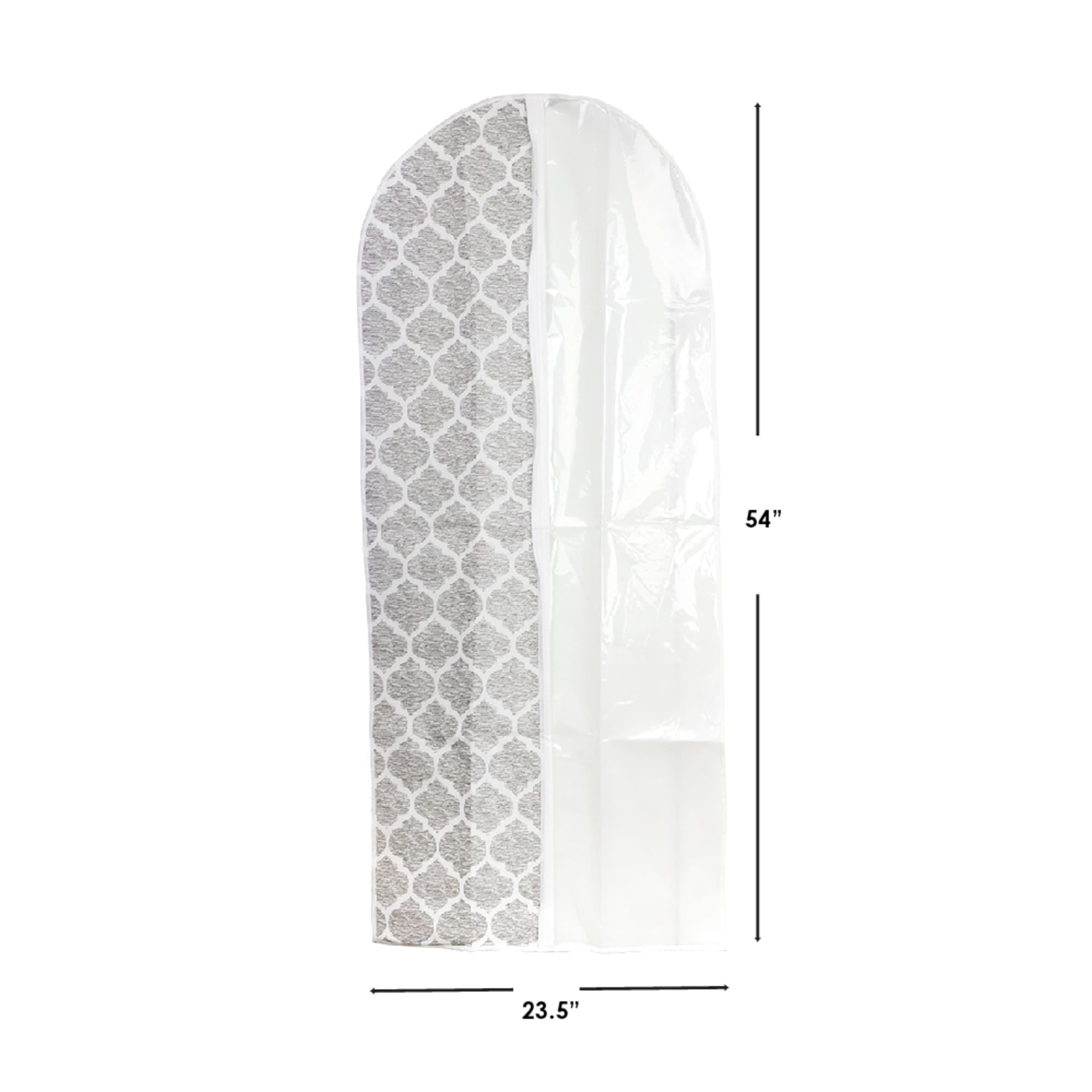 Home Basics Arabesque Non-Woven Garment Bag with Clear Plastic Panel, White $3.00 EACH, CASE PACK OF 12