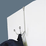 Load image into Gallery viewer, Home Basics Over the Door Double Hook with Rounded Knobs, Chrome $1.50 EACH, CASE PACK OF 36