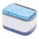 Load image into Gallery viewer, Home Basics All-in-One Soap Dispensing Sponge Holder $3.00 EACH, CASE PACK OF 12
