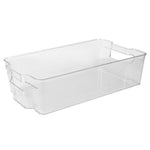 Load image into Gallery viewer, Home Basics X-Large Plastic Fridge Bin with Handle, Clear $5.00 EACH, CASE PACK OF 12

