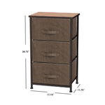 Load image into Gallery viewer, Home Basics 3 Drawer Storage Organizer, Brown $45.00 EACH, CASE PACK OF 1
