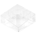 Load image into Gallery viewer, Home Basics Small Square Shatter-Resistant Plastic 8 Compartment Cosmetic Organizer, Clear $3.00 EACH, CASE PACK OF 12
