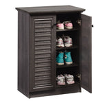 Load image into Gallery viewer, Home Basics 4 Tier Shoe Cabinet with Louvered Doors, Ash $100.00 EACH, CASE PACK OF 1