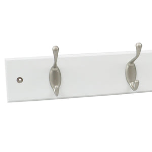 Home Basics 3 Double Hook Wall Mounted Hanging Rack, White $8.00 EACH, CASE PACK OF 12