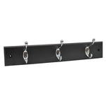 Load image into Gallery viewer, Home Basics 3 Double Hook Wall Mounted Hanging Rack, Black $8.00 EACH, CASE PACK OF 12
