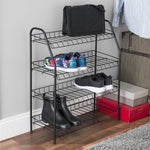 Load image into Gallery viewer, Home Basics 4 Tier Wire Enamel Coated Steel Shoe Rack, Black $15.00 EACH, CASE PACK OF 6
