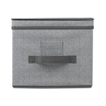 Load image into Gallery viewer, Home Basics Herringbone Large Non-woven Storage Box with Label Window, Grey $6.00 EACH, CASE PACK OF 12
