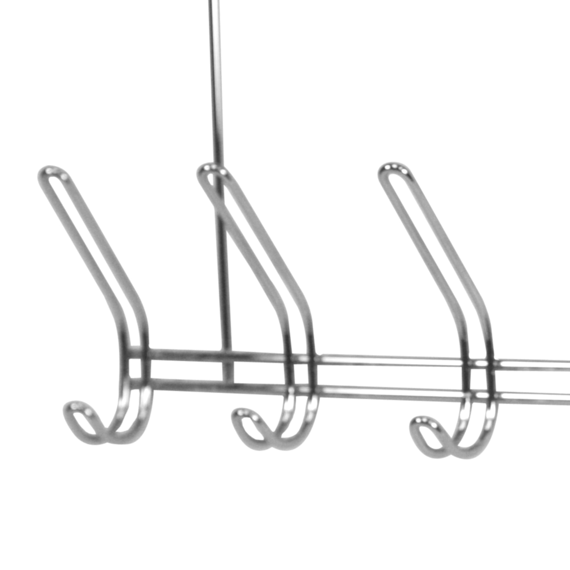 Home Basics 6 Dual Hook Over the Door Chrome Plated Steel Hanging Rack $6.00 EACH, CASE PACK OF 8