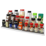 Load image into Gallery viewer, Home Basics 3 Tier Rubber Lined Plastic Adjustable Seasoning Rack, White $7.00 EACH, CASE PACK OF 6
