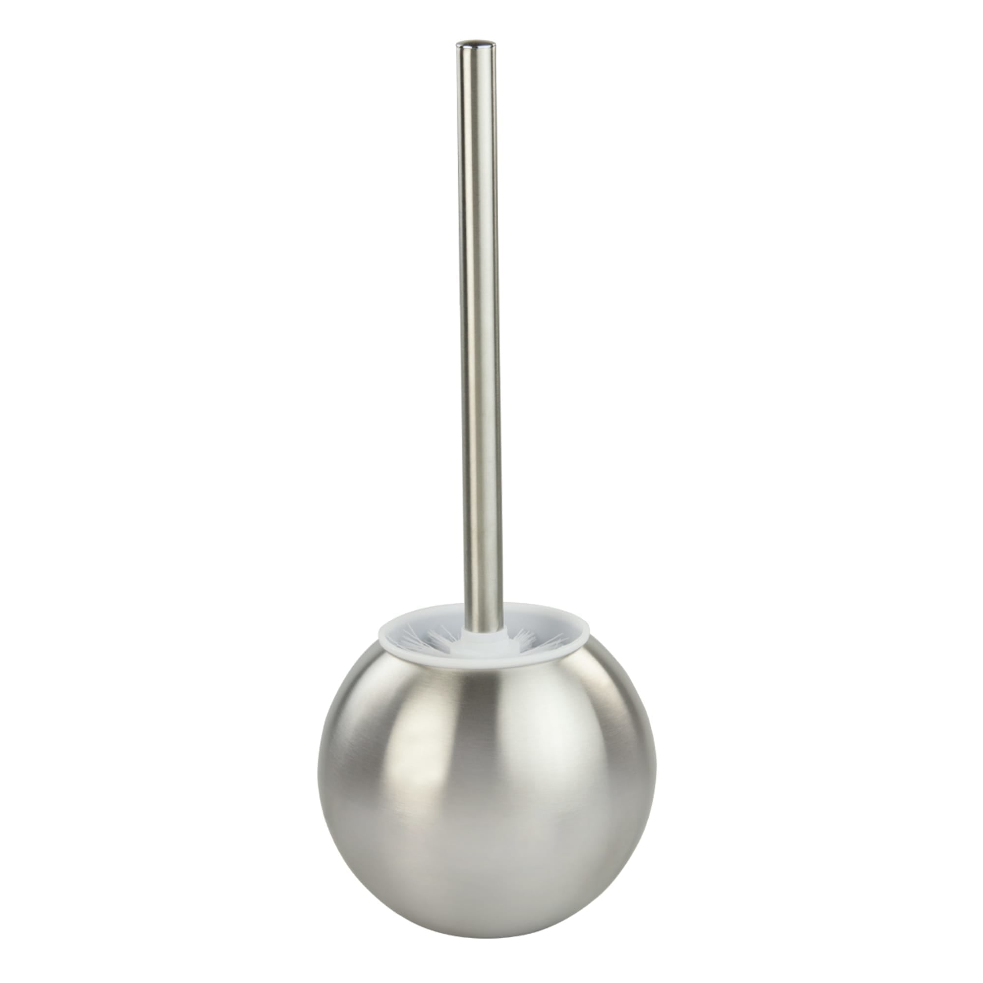 Home Basics Hide-Away Toilet Brush with Round Stainless Steel Hygienic Holder, Silver $10.00 EACH, CASE PACK OF 12