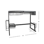 Load image into Gallery viewer, Home Basics Deluxe Over the Sink Steel Kitchen Station, Black $60.00 EACH, CASE PACK OF 1
