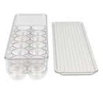 Load image into Gallery viewer, Home Basics 14 Compartment Plastic Fridge Bin $4.00 EACH, CASE PACK OF 12
