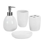 Load image into Gallery viewer, Home Basics 4 Piece Bath Accessory Set, White $10.00 EACH, CASE PACK OF 12