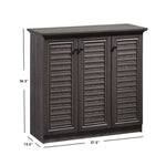 Load image into Gallery viewer, Home Basics 4 Tier Wide Shoe Cabinet with Louvered Doors, Ash $125 EACH, CASE PACK OF 1