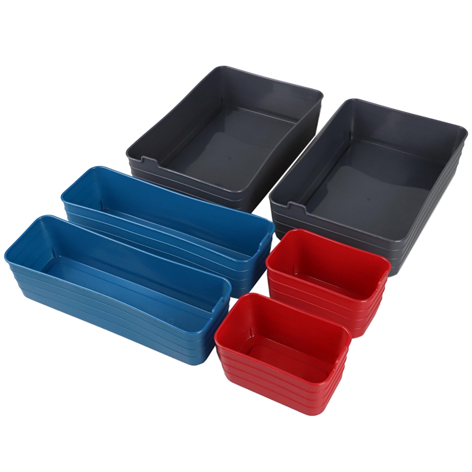 Home Basics Flexible Plastic Drawer Organizer Set, (Pack of 6), Multi-color $5.00 EACH, CASE PACK OF 12