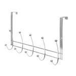 Load image into Gallery viewer, Home Basics Chrome Plated Steel Over the Door 5 hook Hanging Rack $8.00 EACH, CASE PACK OF 12
