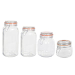 Load image into Gallery viewer, Home Basics 4 Piece Glass Canister Set, Clear $15.00 EACH, CASE PACK OF 6