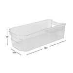 Load image into Gallery viewer, Home Basics Stackable Medium Plastic Fridge Pantry and Closet Organization Bin with Handles $3.00 EACH, CASE PACK OF 12
