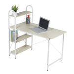 Load image into Gallery viewer, Home Basics Computer Desk With Shelves, Oak/White $100.00 EACH, CASE PACK OF 1
