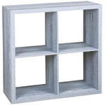 Load image into Gallery viewer, Home Basics 4 Open Cube Organizing Wood Storage Shelf, Grey $80.00 EACH, CASE PACK OF 1