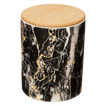 Load image into Gallery viewer, Home Basics Marble Like Medium Ceramic Canister with Bamboo Top, Black
$6 EACH, CASE PACK OF 12