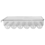 Load image into Gallery viewer, Home Basics Stackable 24 Compartment BPA Free Plastic  Extra Large Egg Holder Storage Tray with Lid, Clear $6.00 EACH, CASE PACK OF 12
