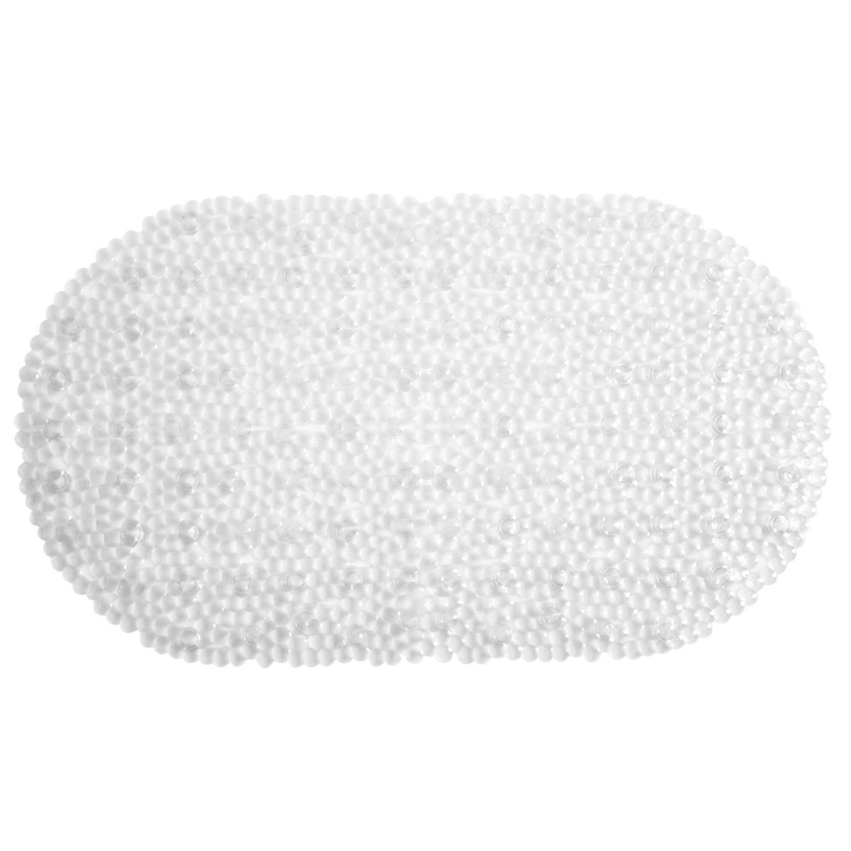 Home Basics Anti-Slip Spa-Comfort Dotted Plastic Bath Mat, White, SHOWER