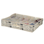 Load image into Gallery viewer, Home Basics Paris Collection 12 Pair Under-the-Bed Shoe Box, Natural $6.00 EACH, CASE PACK OF 12
