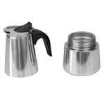 Load image into Gallery viewer, Home Basics 4 Cup Demitasse Shot Stainless Steel Stovetop Espresso Maker, Silver $8.00 EACH, CASE PACK OF 12
