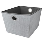 Load image into Gallery viewer, Home Basics Herringbone Large Non-Woven Open Storage Tote, Grey $6.00 EACH, CASE PACK OF 12
