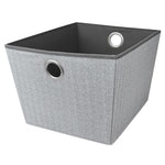 Load image into Gallery viewer, Home Basics Herringbone Large Non-Woven Open Storage Tote, Grey $6.00 EACH, CASE PACK OF 12