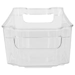 Load image into Gallery viewer, Home Basics Stackable Medium Plastic Fridge Pantry and Closet Organization Bin with Handles $3.00 EACH, CASE PACK OF 12
