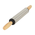 Load image into Gallery viewer, Home Basics Heavy Weight Stainless Steel Rolling Pin with Contour Handles, Natural $5.00 EACH, CASE PACK OF 12