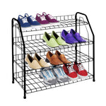 Load image into Gallery viewer, Home Basics 4 Tier Wire Enamel Coated Steel Shoe Rack, Black $15.00 EACH, CASE PACK OF 6