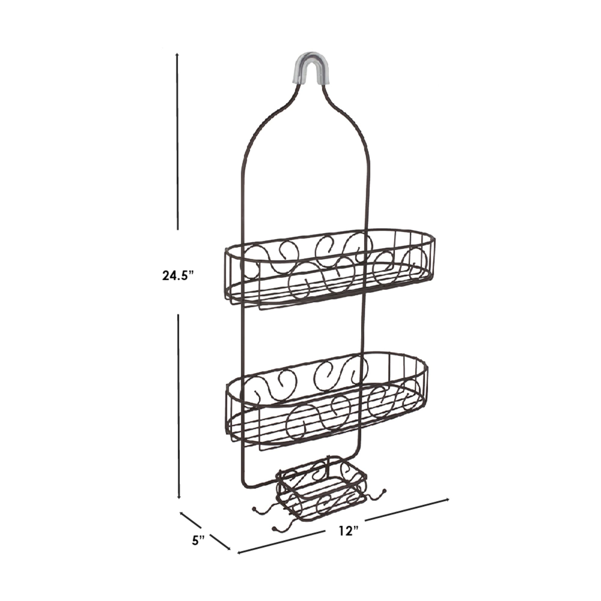 Home Basics Scroll Shower Caddy $15.00 EACH, CASE PACK OF 12