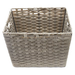 Load image into Gallery viewer, Home Basics X-large Faux Rattan Basket with Cut-out Handles, Grey $15.00 EACH, CASE PACK OF 6