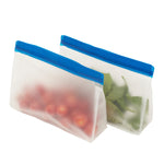 Load image into Gallery viewer, Home Basics 2 Piece Reusable 5&quot; x 7&quot; PEVA Food Bags, Clear
 $3.00 EACH, CASE PACK OF 24
