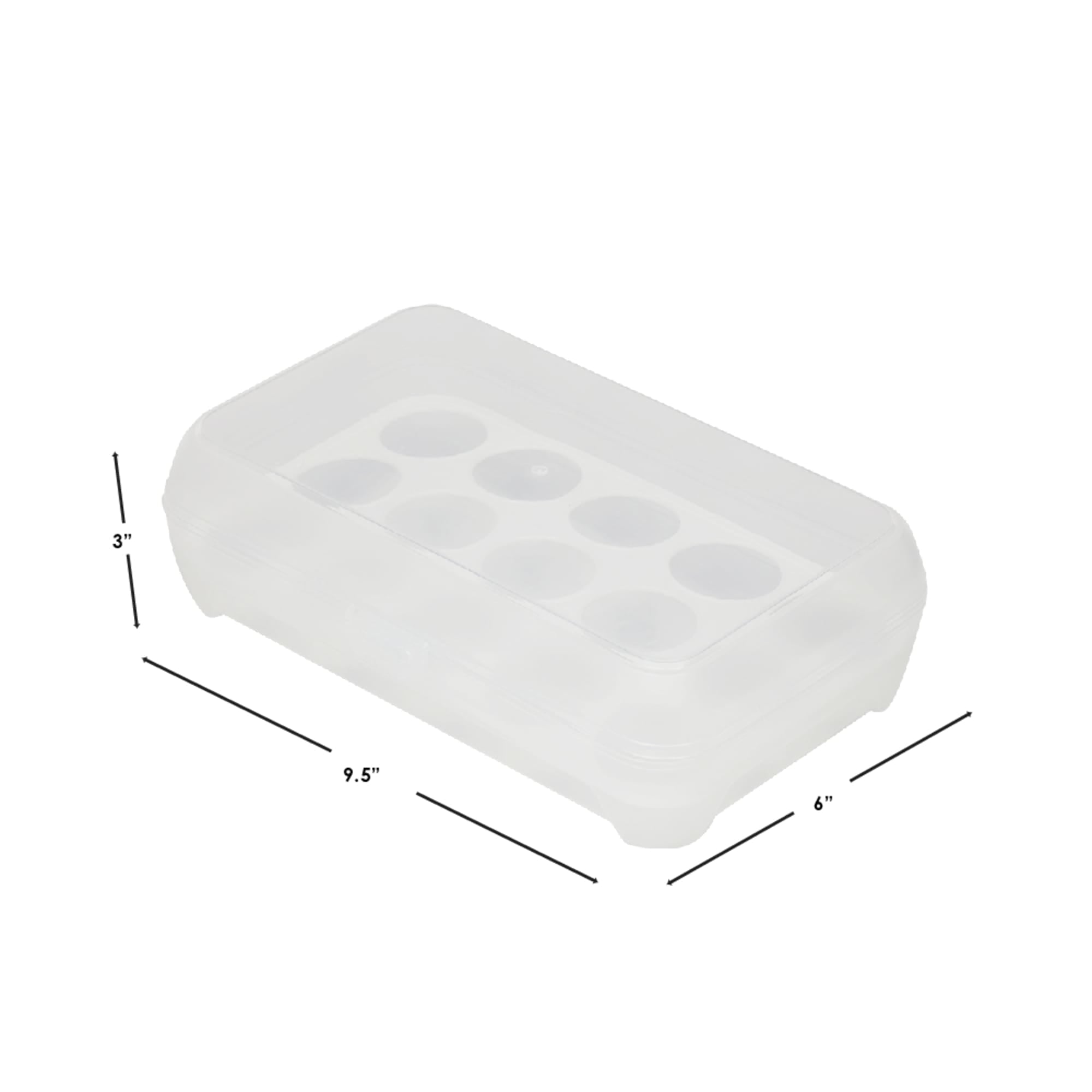 Home Basics 15 Compartment Plastic Egg Holder, Clear $2.00 EACH, CASE PACK OF 12