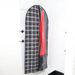 Load image into Gallery viewer, Home Basics Plaid Non-Woven Garment with Clear Plastic Panel, Black $3.00 EACH, CASE PACK OF 12
