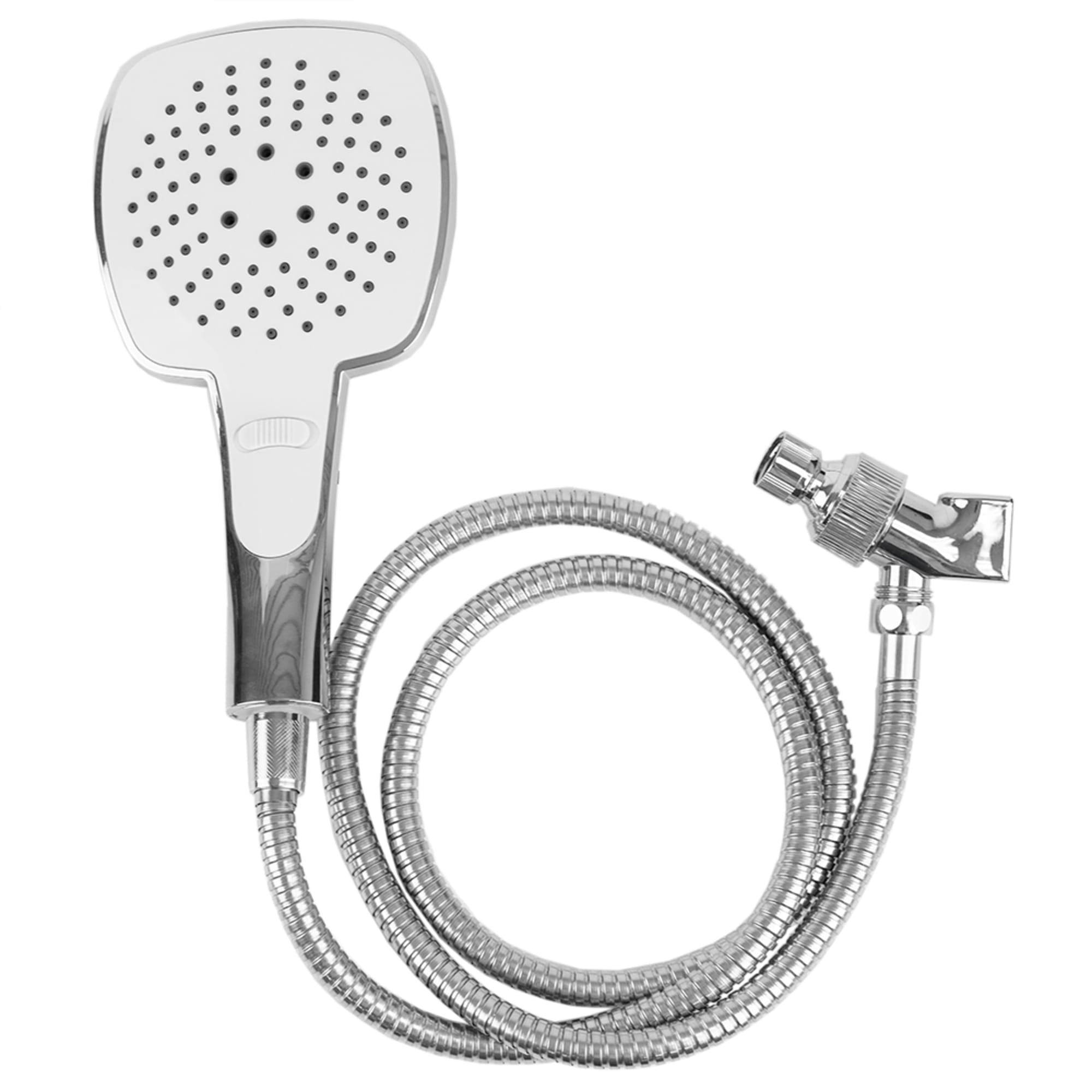 Home Basics Modern Luxury  Handheld 3 Function Shower Massager with 5 FT Hose and Integrated Pause Button, Chrome $12.00 EACH, CASE PACK OF 12