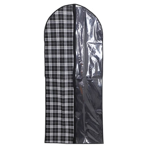 Home Basics Plaid Non-Woven Garment with Clear Plastic Panel, Black $3.00 EACH, CASE PACK OF 12