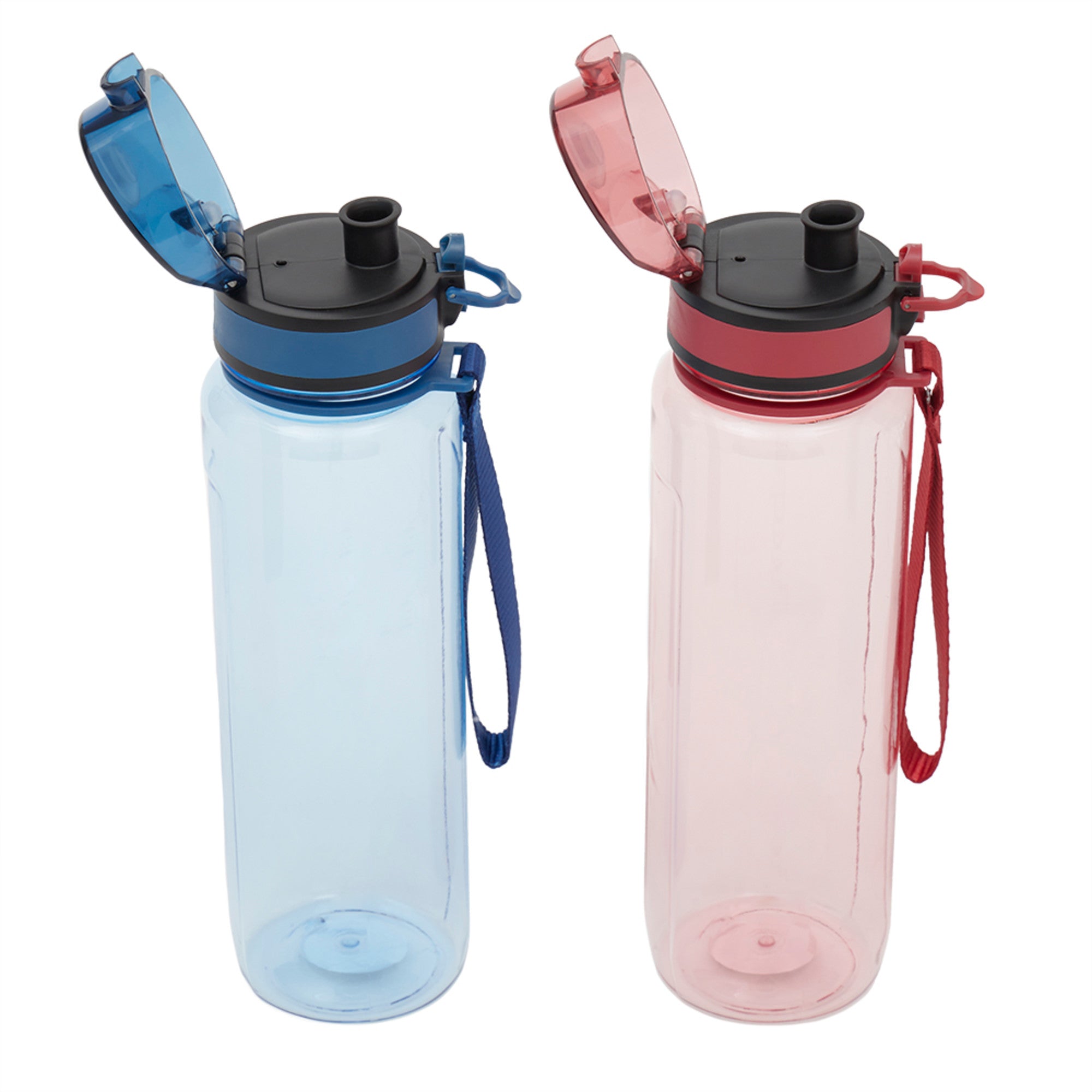 Home Basics 23 oz Plastic Water Bottle with Strap - Assorted Colors