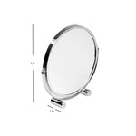 Load image into Gallery viewer, Home Basics Double Sided Tabletop and Countertop Portable Cosmetic Mirror, Chrome $8.00 EACH, CASE PACK OF 12